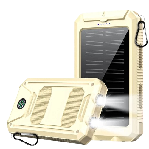 Front. Home Collection - 1000000mAh Magnetic Solar Power Bank for iPhone 17/16/15 – Flesh Color (No Built-In Cable).