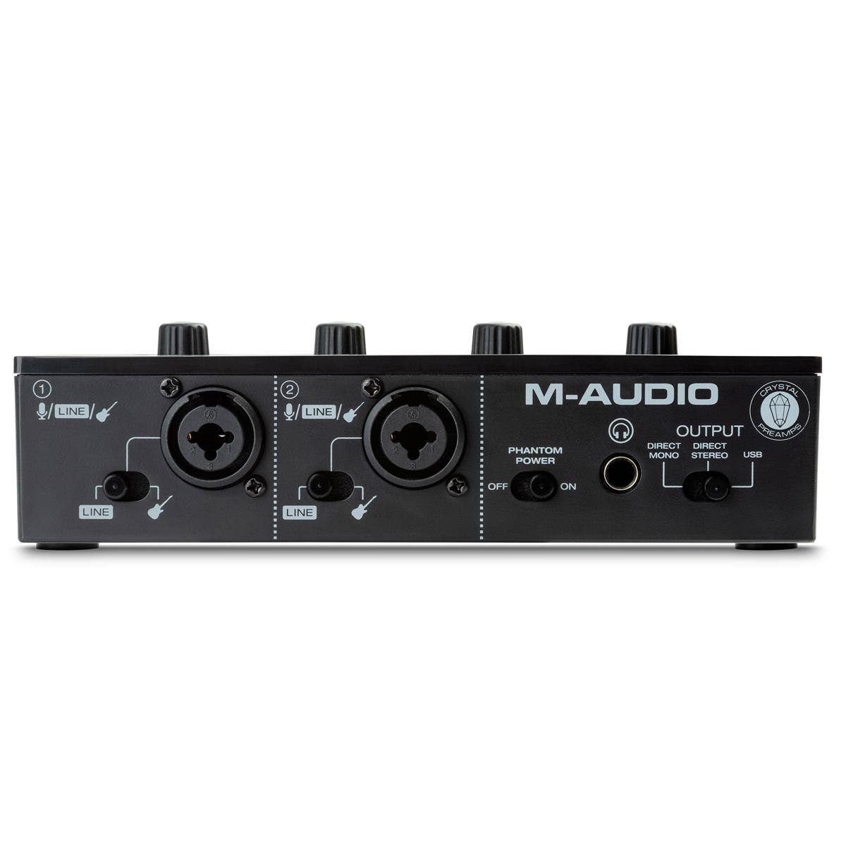 1 LINE 2 LINE M-AUDIO ORVETAL OUTPUT PHANTOM POWER OFF ON LINE LINE