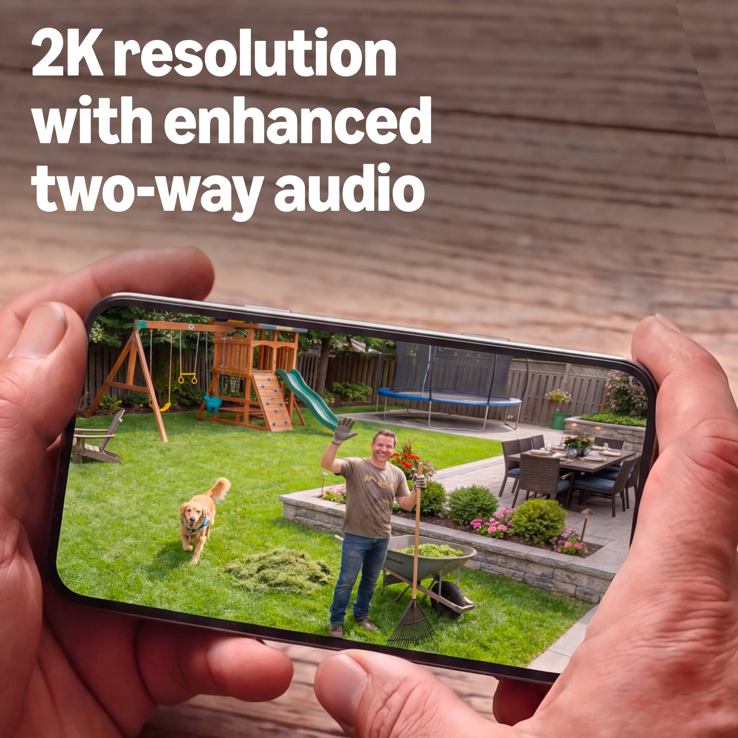 2K resolution with enhanced two-way audio