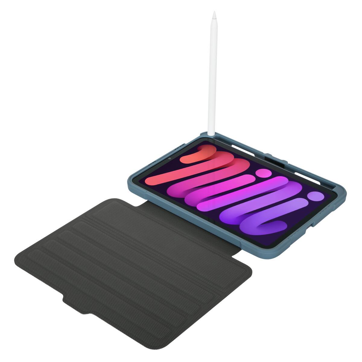 Alt View 16. Targus - Pro-Tek Antimicrobial Case for Apple iPad mini (A17 Pro) and Apple iPad mini (6th generation 2021) - China Blue.