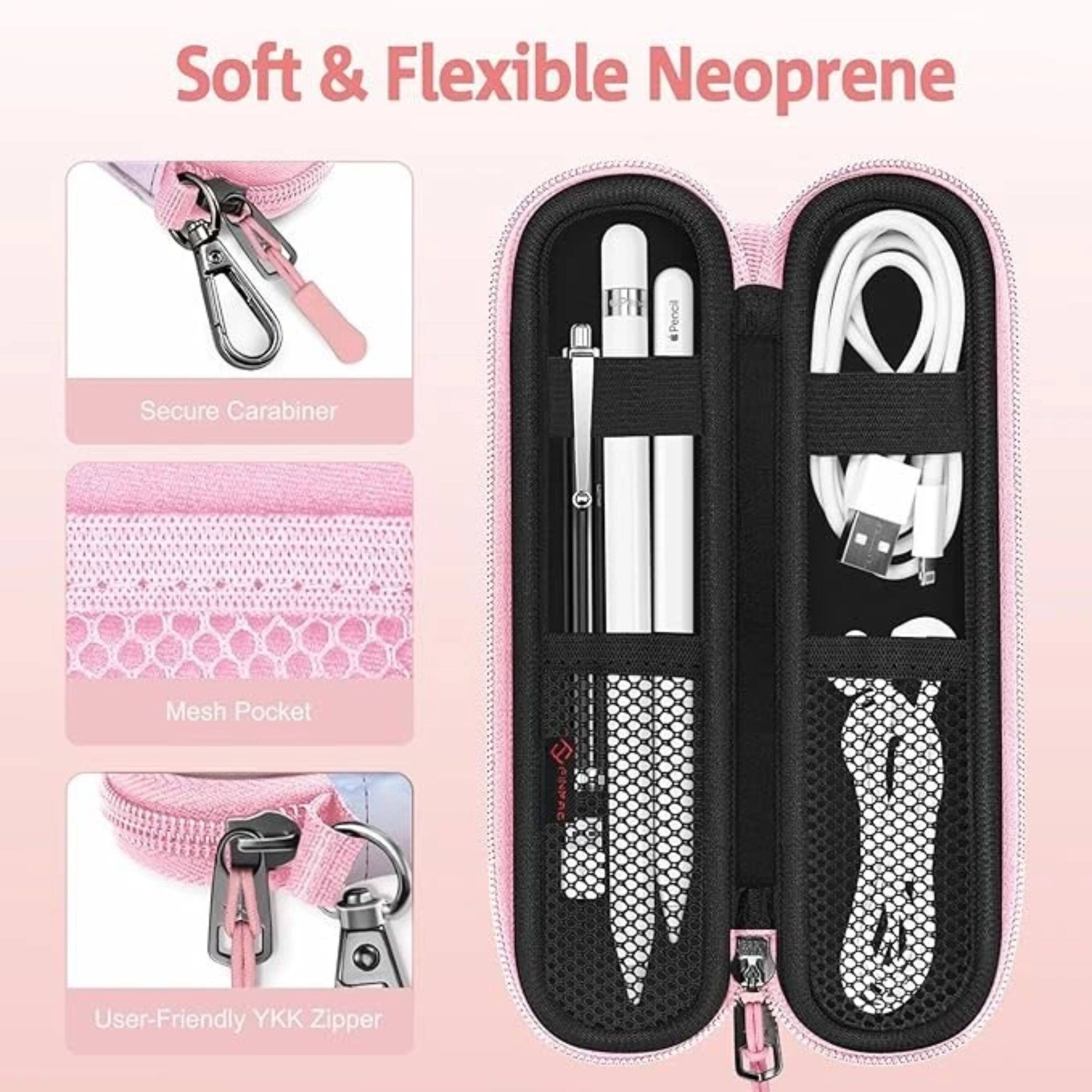 Soft & Flexible Neoprene Pencil Secure Carabiner Mesh Pocket User-Friendly YKK Zipper