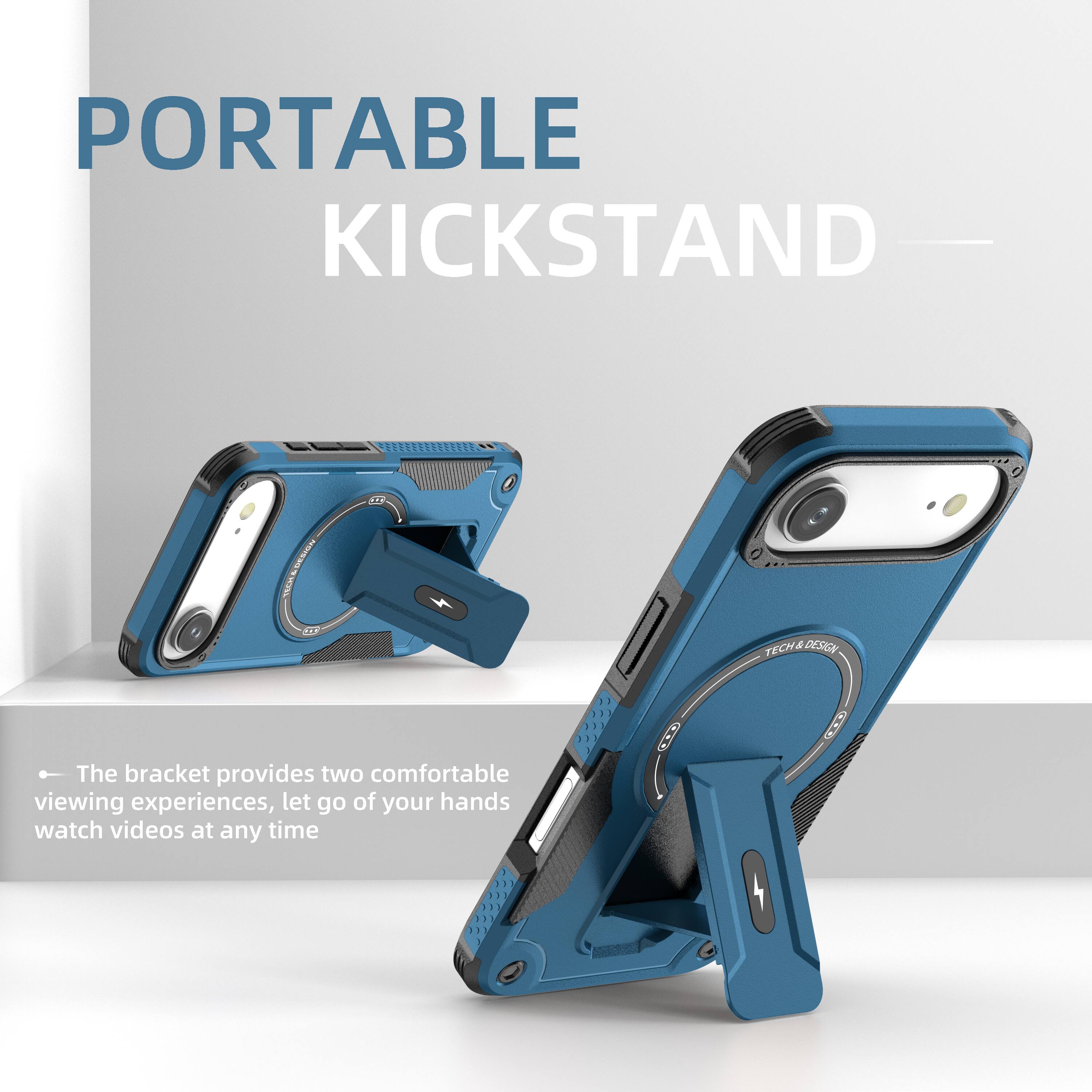 PORTABLE KICKSTAND

The bracket provides two comfortable viewing experiences, let go of your hands watch videos at any time