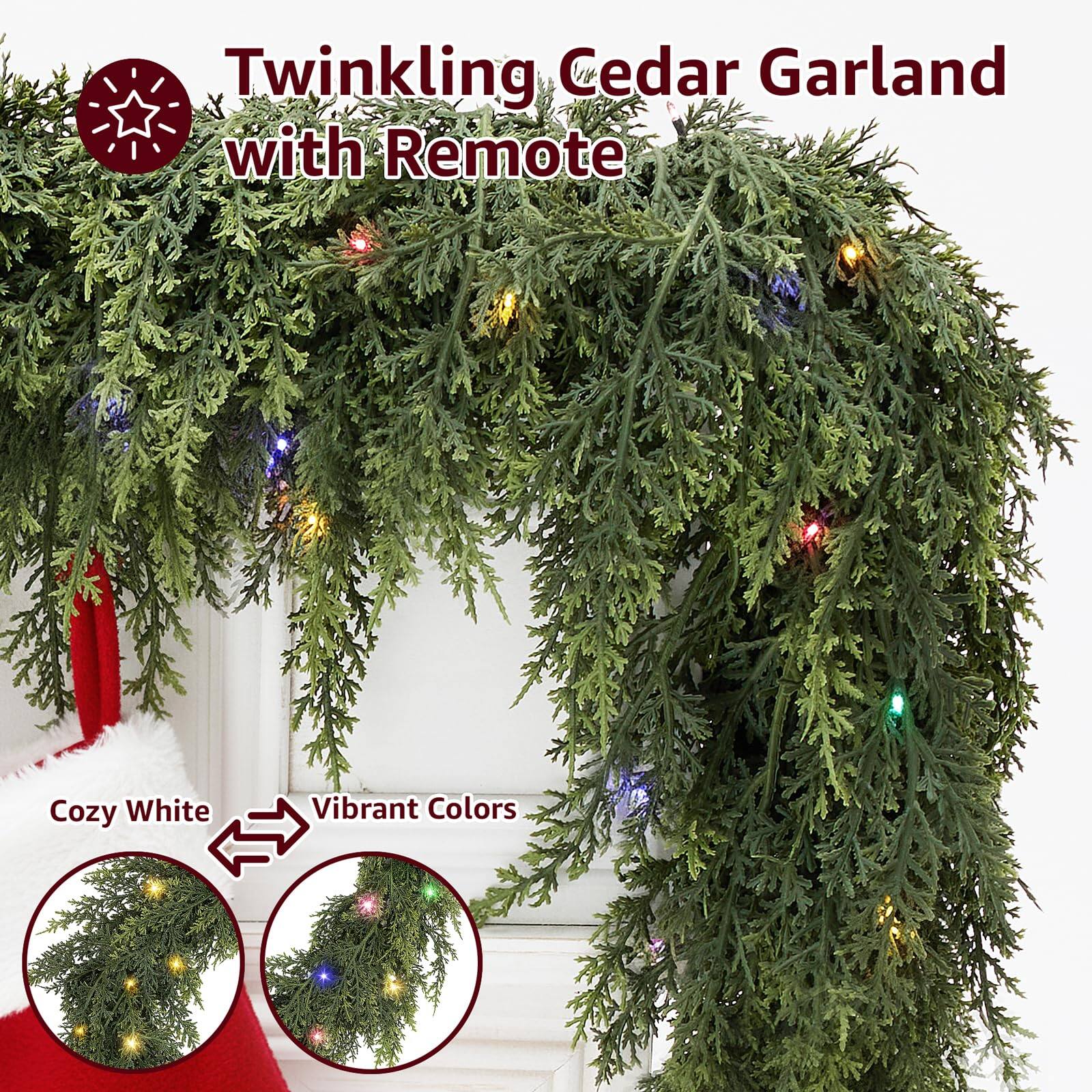 Twinkling Cedar Garland with Remote

Cozy White ↔ Vibrant Colors