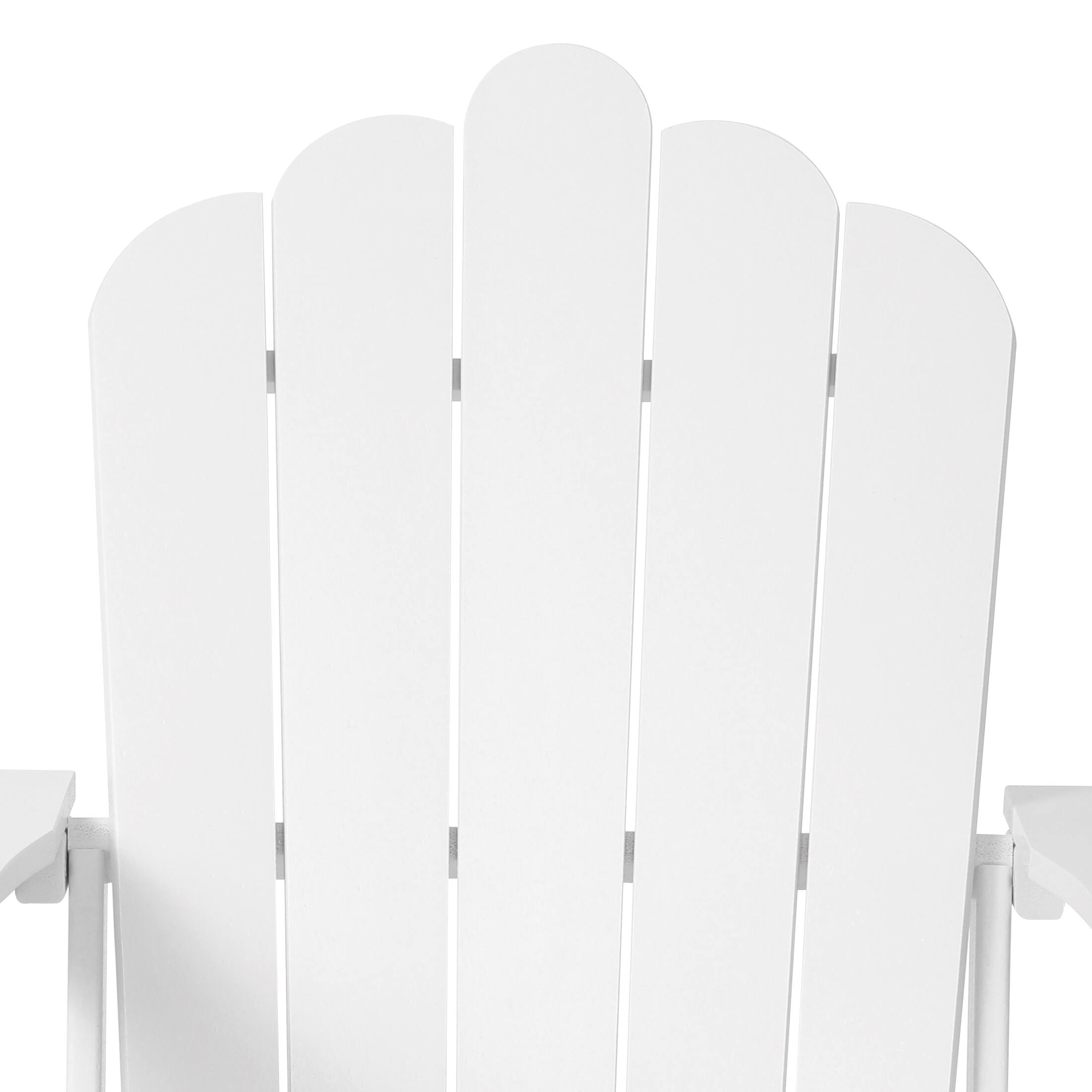 Alt View 2. WestinTrends - WestinTrends Highland Outdoor Patio HDPE Adirondack Chairs With Cup Holders (Set of 2) - White.