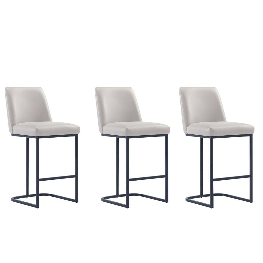 Reliance Style Stool Manhattan Comfort Serena Modern Metal Upholstered Counter Stool Set of ...