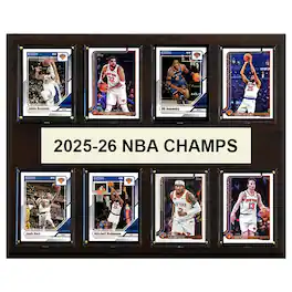 C&I Collectibles - New York Knicks 2026 NBA Finals Champions 12" x 15" Eight-Card Plaque - Multicolor