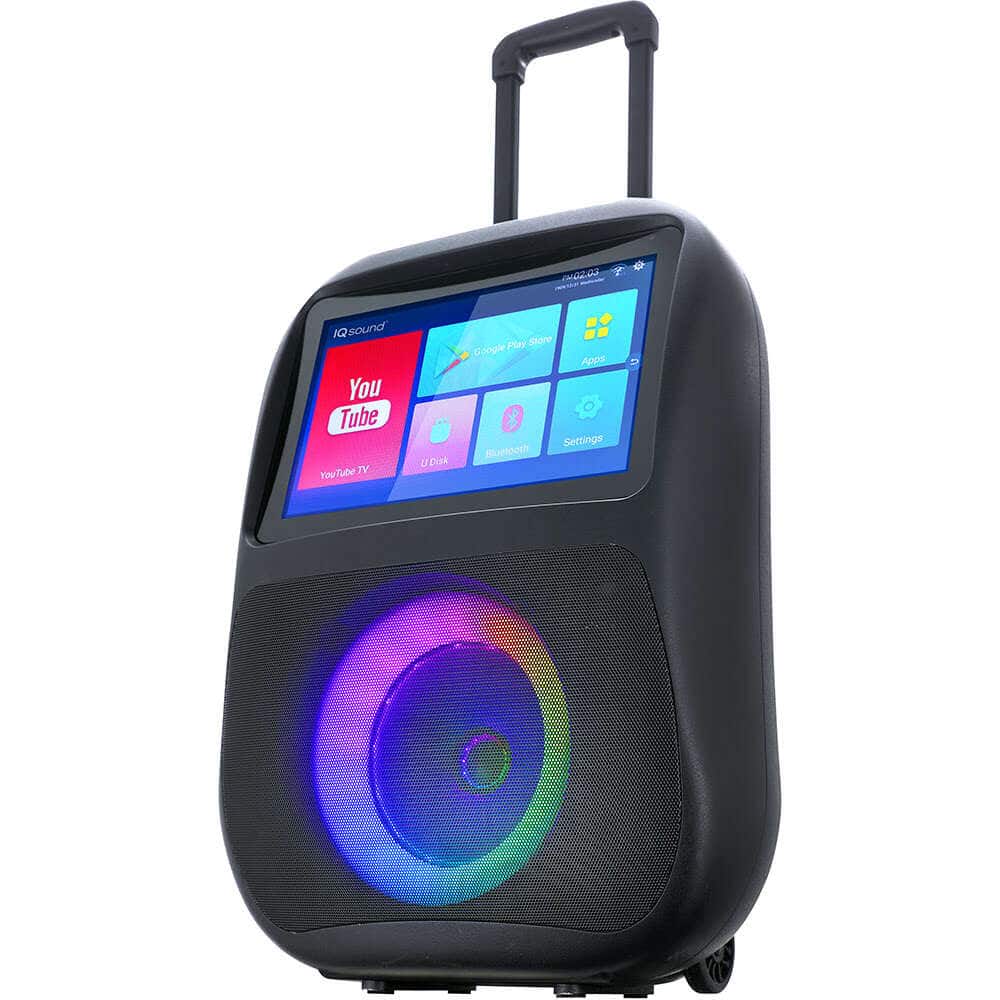 "iQ Sound - 14"" Touchscreen Bluetooth Party Speaker with Karaoke & LED Lights" price history on PriceWatchPro