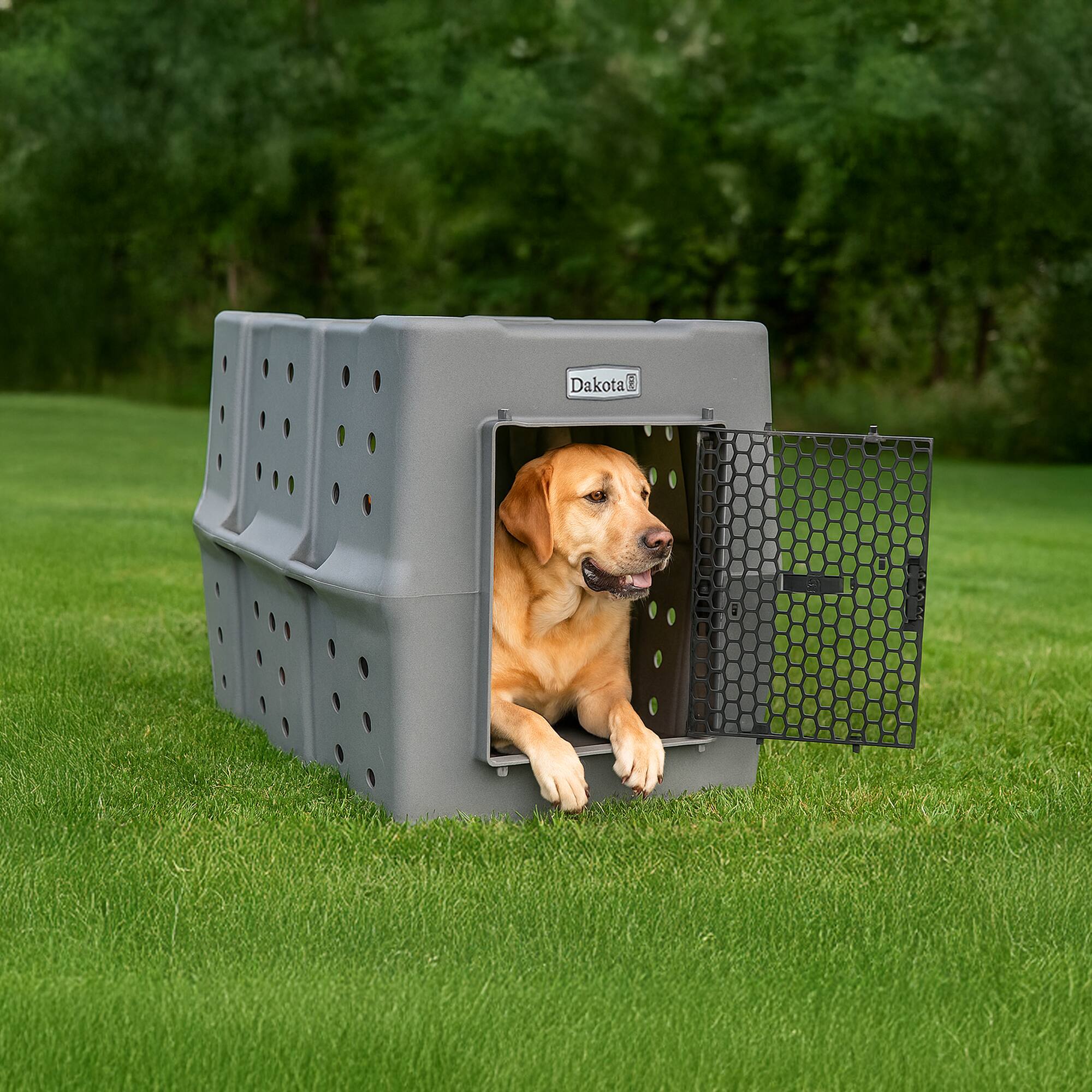 Alt View 2. Dakota 283 - Dakota 283 Canine Rough and Tough Economy Pet Kennel, X-Large, Dark Granite.