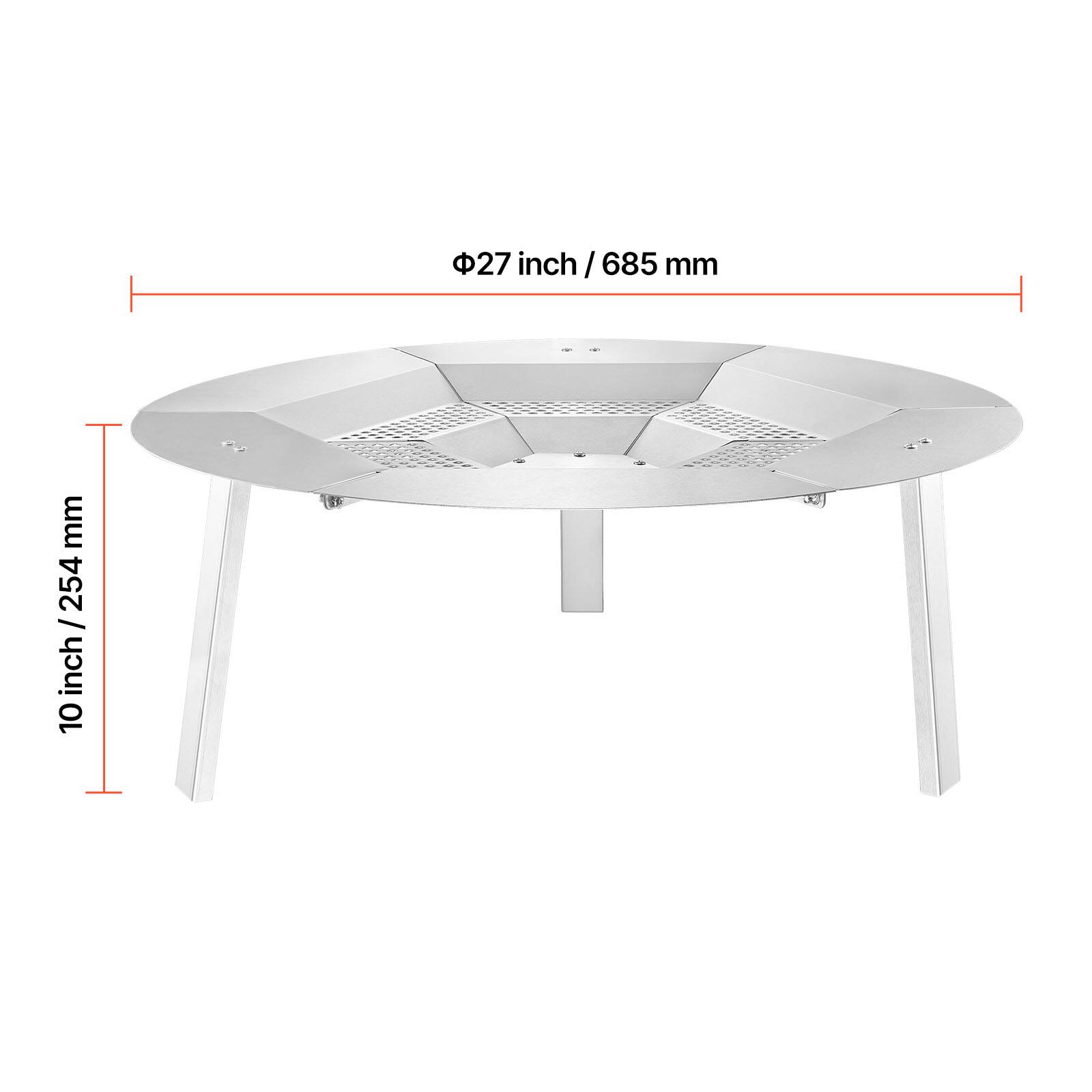 27 inch / 685 mm  
10 inch / 254 mm