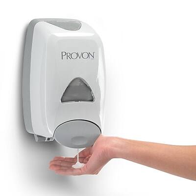 Alt View 1. PROVON - FMX 12 Wall Mounted Hand Soap Dispenser - Gray/Silver.
