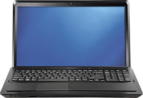 Front Standard. Sony - Geek Squad Certified Refurbished VAIO F Series Laptop - Black.