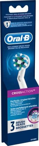 Oral-B - Cross Action Brush Heads (3-Pack) - White - Angle