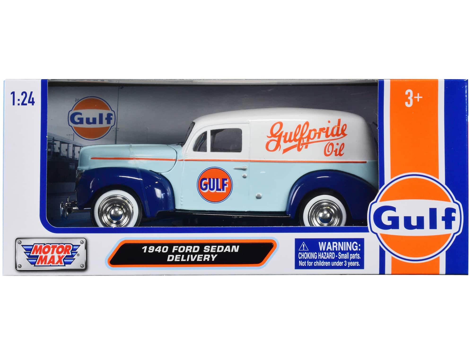 "1940 Ford Sedan Delivery Light Blue and White ""Gulf Oil-Gulfpride"" ""Gulf Die-Cast Collection"" 1/24 Model Car by Motormax" price history on PriceWatchPro