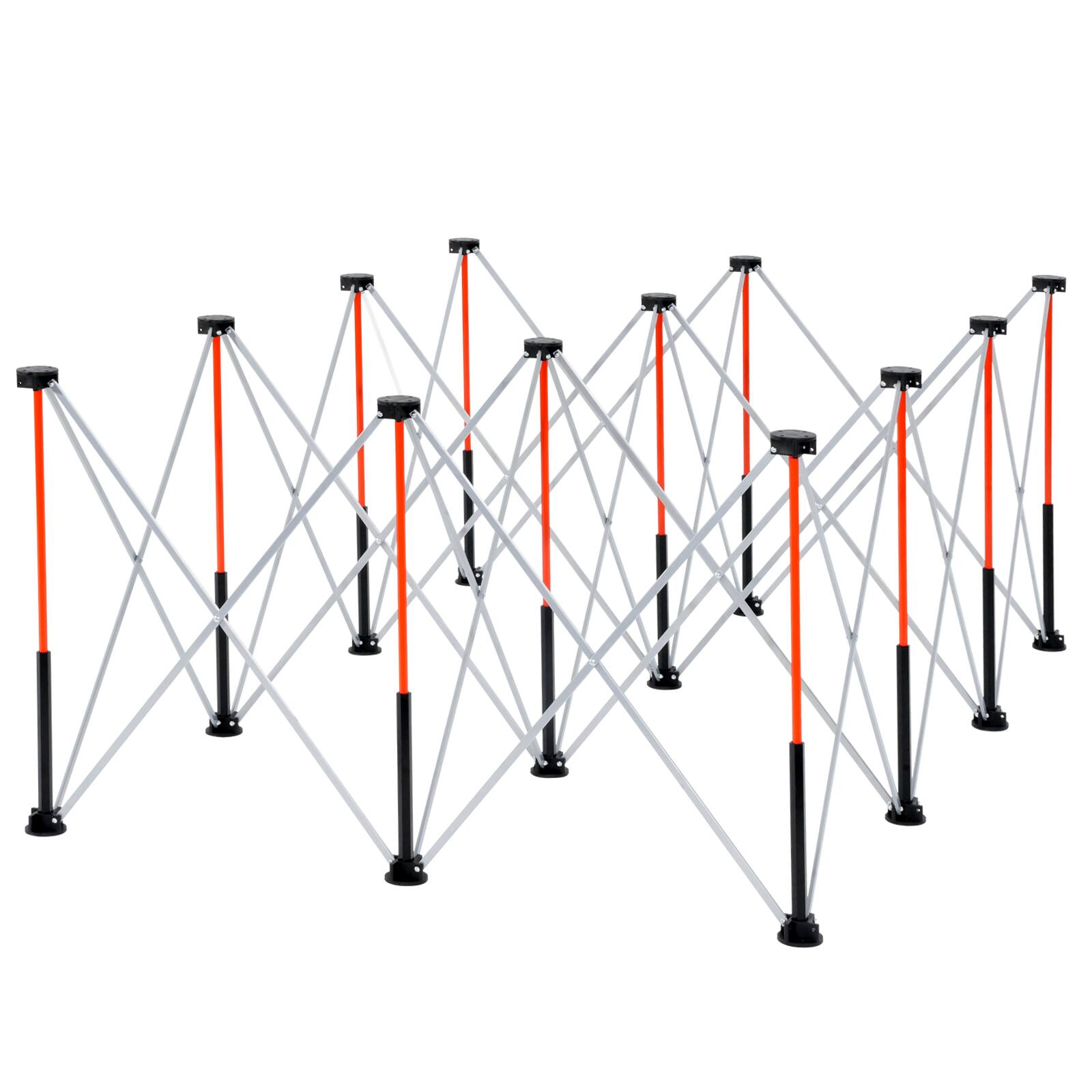 Alt View 5. VEVOR - Portable Folding Workstand, 6.12 x 4.14 ft Collapsible Workbench, 4500 lbs Weight Capacity - Orange.