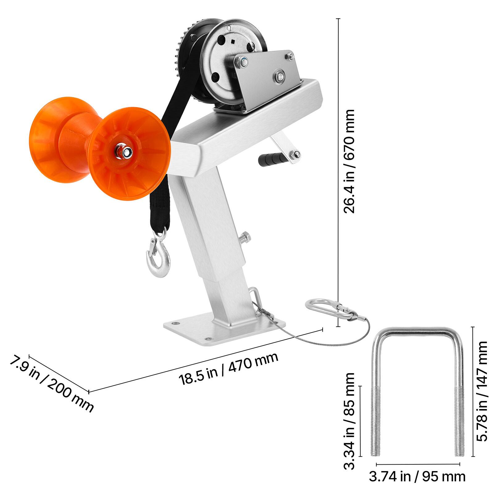 - 26.4 in / 670 mm
- 7.9 in / 200 mm
- 18.5 in / 470 mm
- 3.34 in / 85 mm
- 5.78 in / 147 mm
- 3.74 in / 95 mm