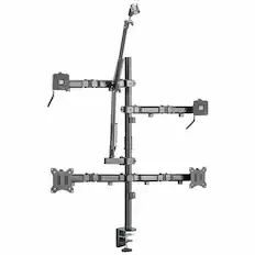 Front. Mount-It! - All-In-One Studio Mount for Monitors Up to 32" With Camera & Mic Arm Setup - Black.