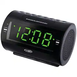 Jensen - AM/FM Dual-Alarm Clock Radio - Black