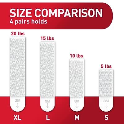 SIZE COMPARISON  
4 pairs holds

20 lbs  
3M  
XL

15 lbs  
3M  
L

10 lbs  
3M  
M

5 lbs  
3M  
S