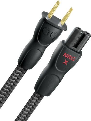 Angle Standard. AudioQuest - 3' NRG-X2 Power Cable - Black/Gray.