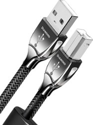 AudioQuest - 2.5' USB A-to-Mini USB Cable - Black/Gray - Front_Zoom
