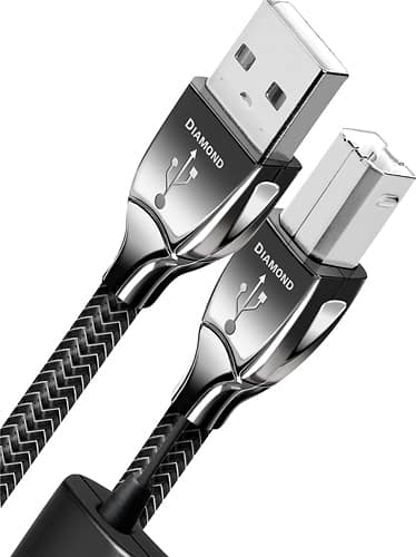 Angle. AudioQuest - 16.4' USB A-to-USB B Cable - Black/Gray.