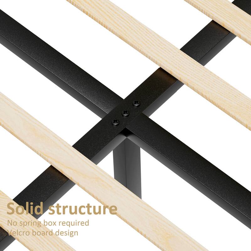 Solid structure  
No spring box required  
Velcro board design