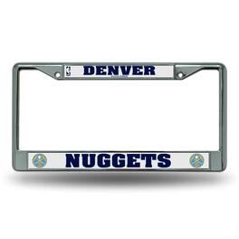 Rico Industries - Denver Nuggets Basketball Chrome Metal License Plate Frame for your car, SUV or truck - Multi
