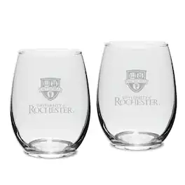 Jardine - Rochester Yellow Jackets 15oz. 2-Piece Stemless Wine Glass Set - Multicolor