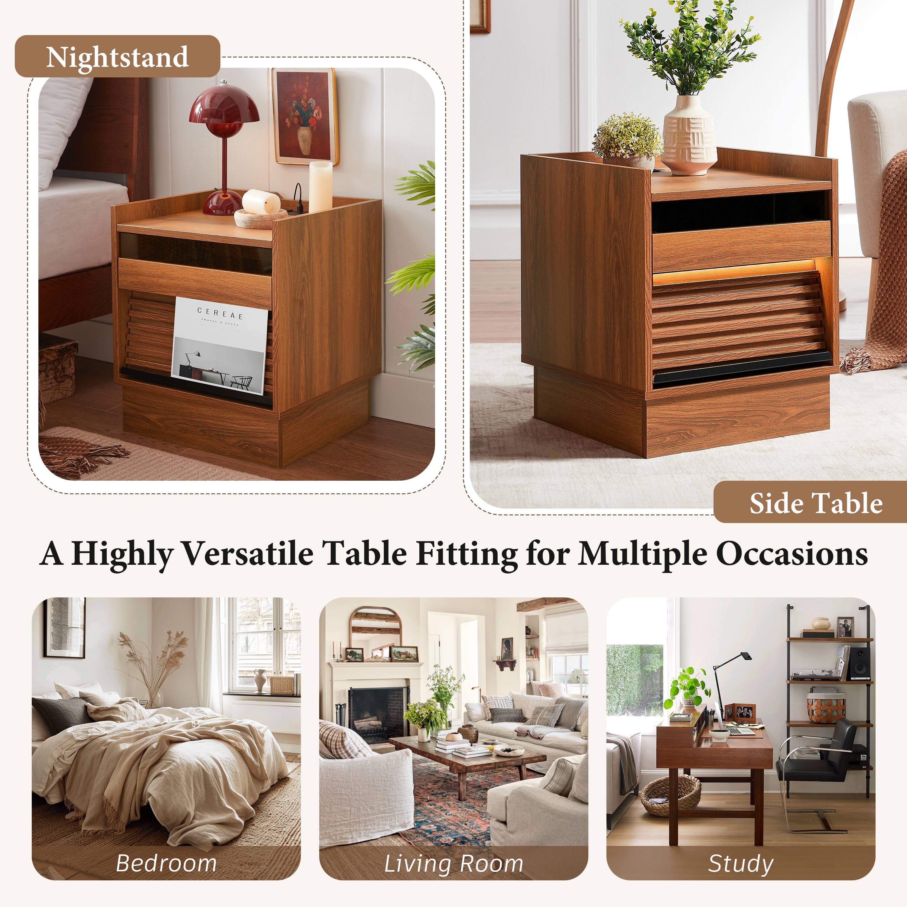 Nightstand

A Highly Versatile Table Fitting for Multiple Occasions

Side Table

Bedroom

Living Room

Study