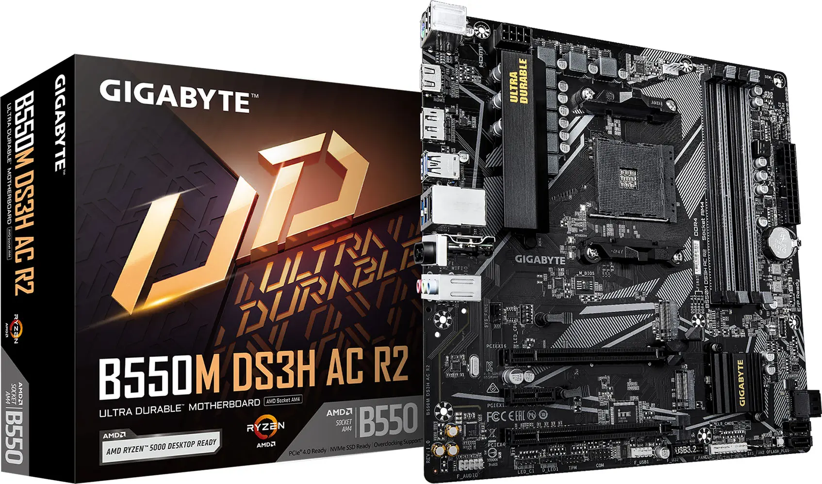 GIGABYTE　B550M DS3H　AM4 Gigabyte Mainboard B550M DS3H AC - Micro ATX - Socket AM4