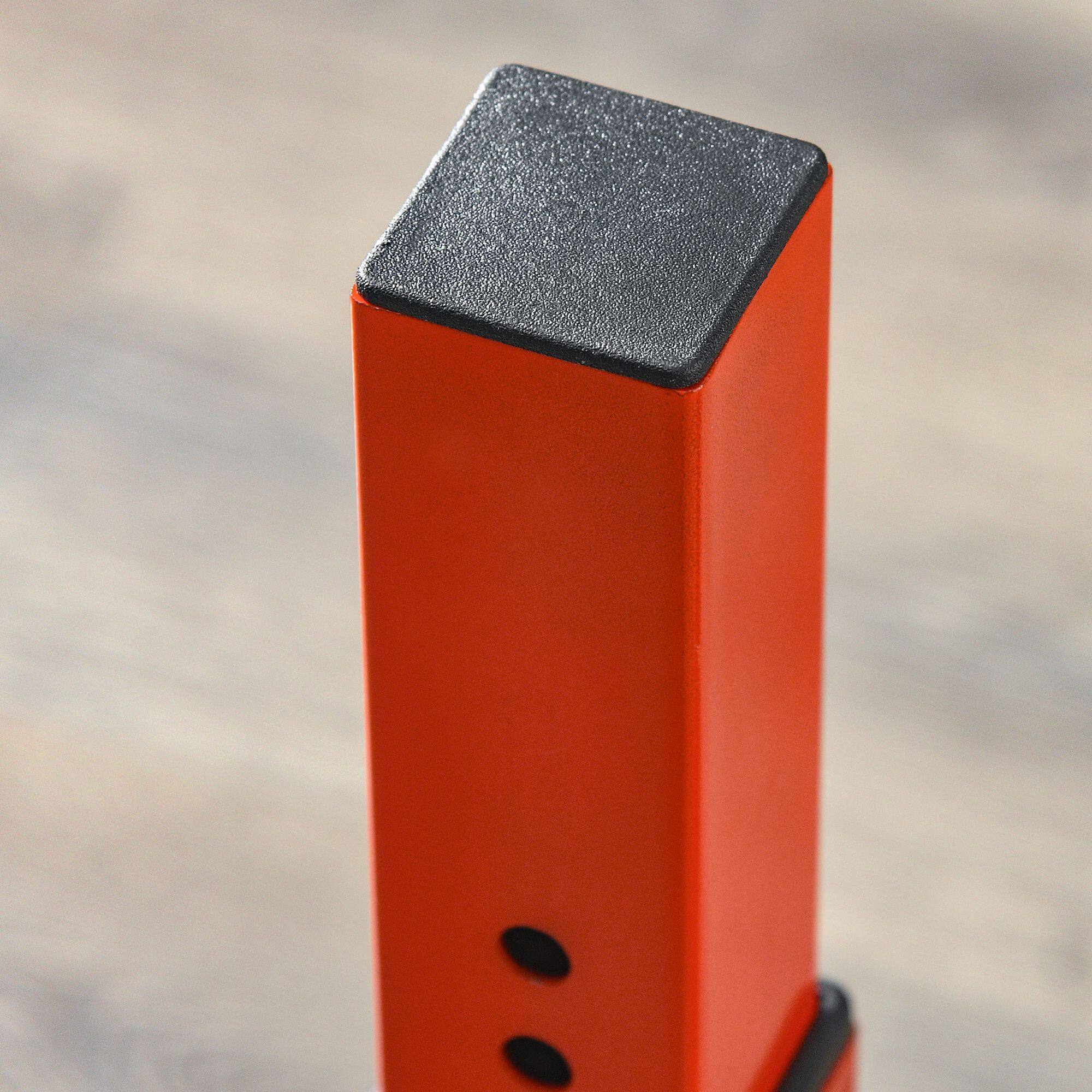 Alt View 8. Soozier - Bulgarian Split Squat Stand, Single Leg Squat Stand, 12-Level Adjustable Squat Roller for Lower Body Strength Training - Red.