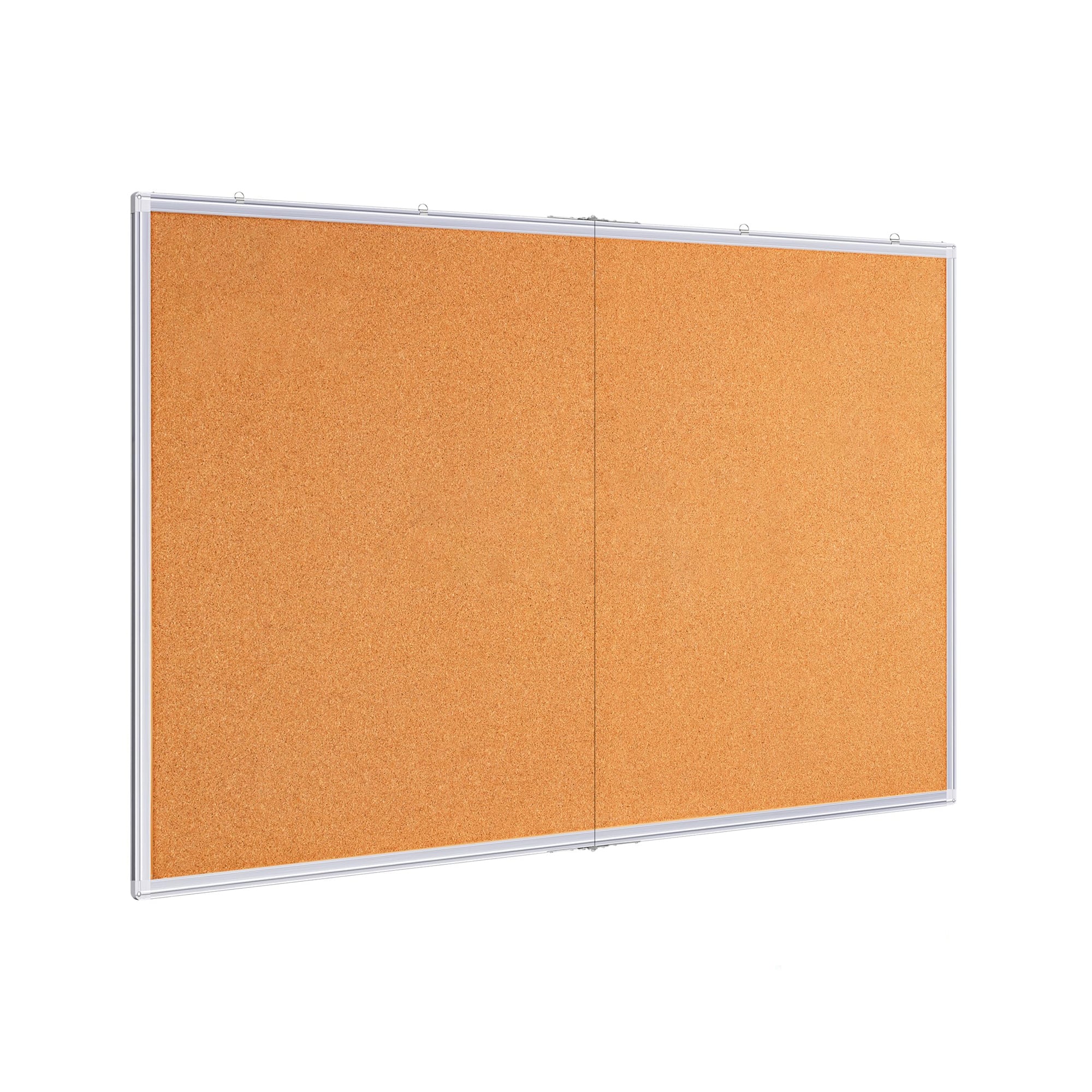 maxtek - Large Cork Board 60 x 36 in Bulletin Boards Wall Mounted Back Memo Notice Cork Board Whiteboards Presentation Supplies - White