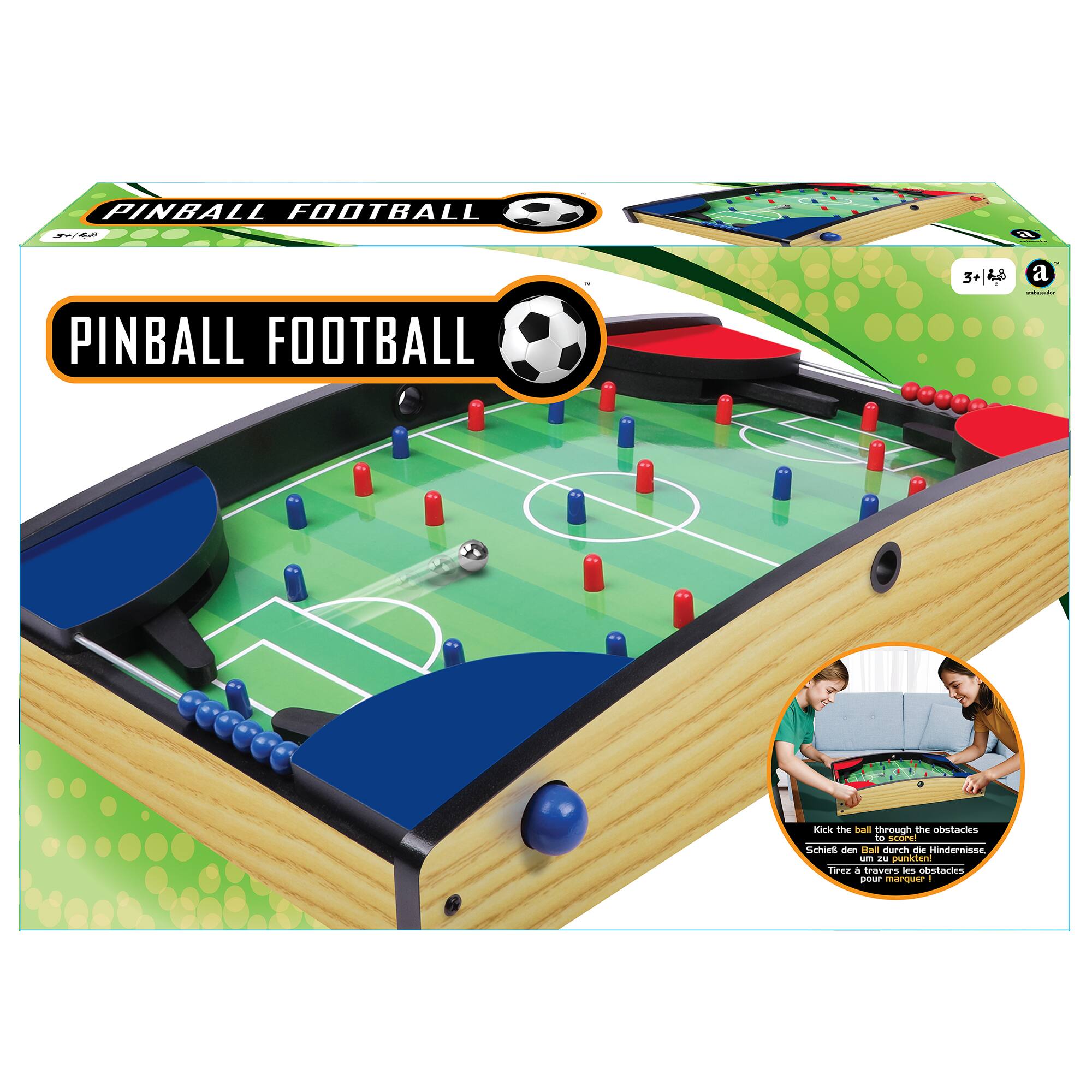 PINBALL FOOTBALL - PINBALL FOOTBALL 30148 3+ L8 a : Kick the ball through the obstacles to score points! Schiefe den Ball durch die Hindernisse, um zu punkten! Tirez le ballon pour marquer!