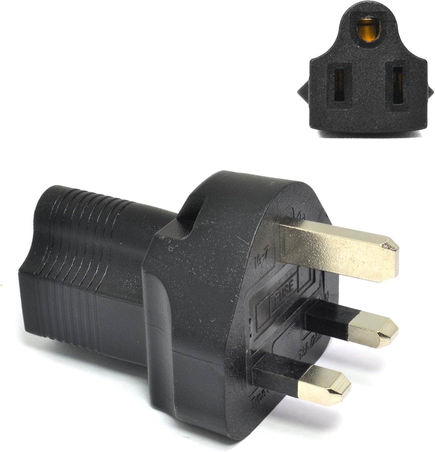 Ceptics - UK, UAE, Hong Kong Travel Power Plug Adapter (Type G, BS-1363) – ETL Certified, Industrial Grade (IG-7) - Black