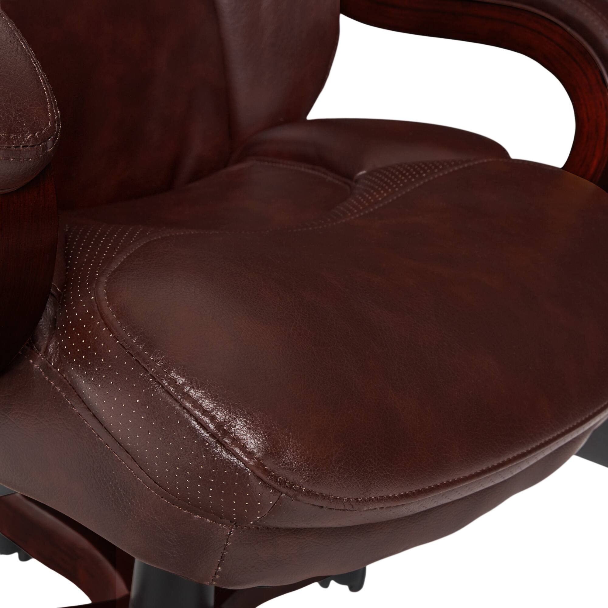 Alt View 15. Serta - Conway Big and Tall Bonded Leather Bentwood Executive Chair - Chestnut Brown.