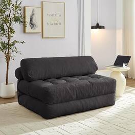 Circus Cirle - 50”W Folding Sofa Bed - Dark Gray