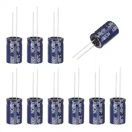Unique Bargains - 100uF 100V Non-Polar Electrolytic Capacitor, 13x21mm, for Audio Tweeter/Speaker Crossover, 10pcs - Blue
