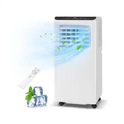 Front. Loheer - Loheer 10000 BTU Portable Air Conditioner 3 in 1 Floor AC Unit with Fan and Dehumidifier.