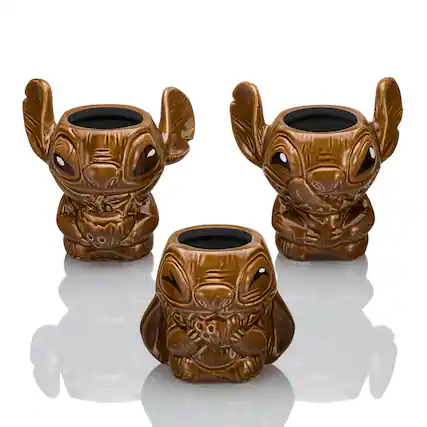 Front. Disney - Geeki Tikis Disney Lilo & Stitch Coconut Craving Stitch Mini Muglets 3-Pack - Brown.