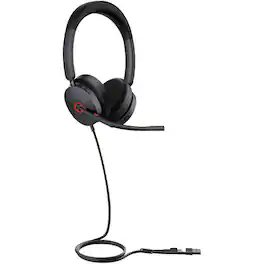 Yealink - UH48 Wired ANC Closed-Back On-Ear Stereo Headset, UC