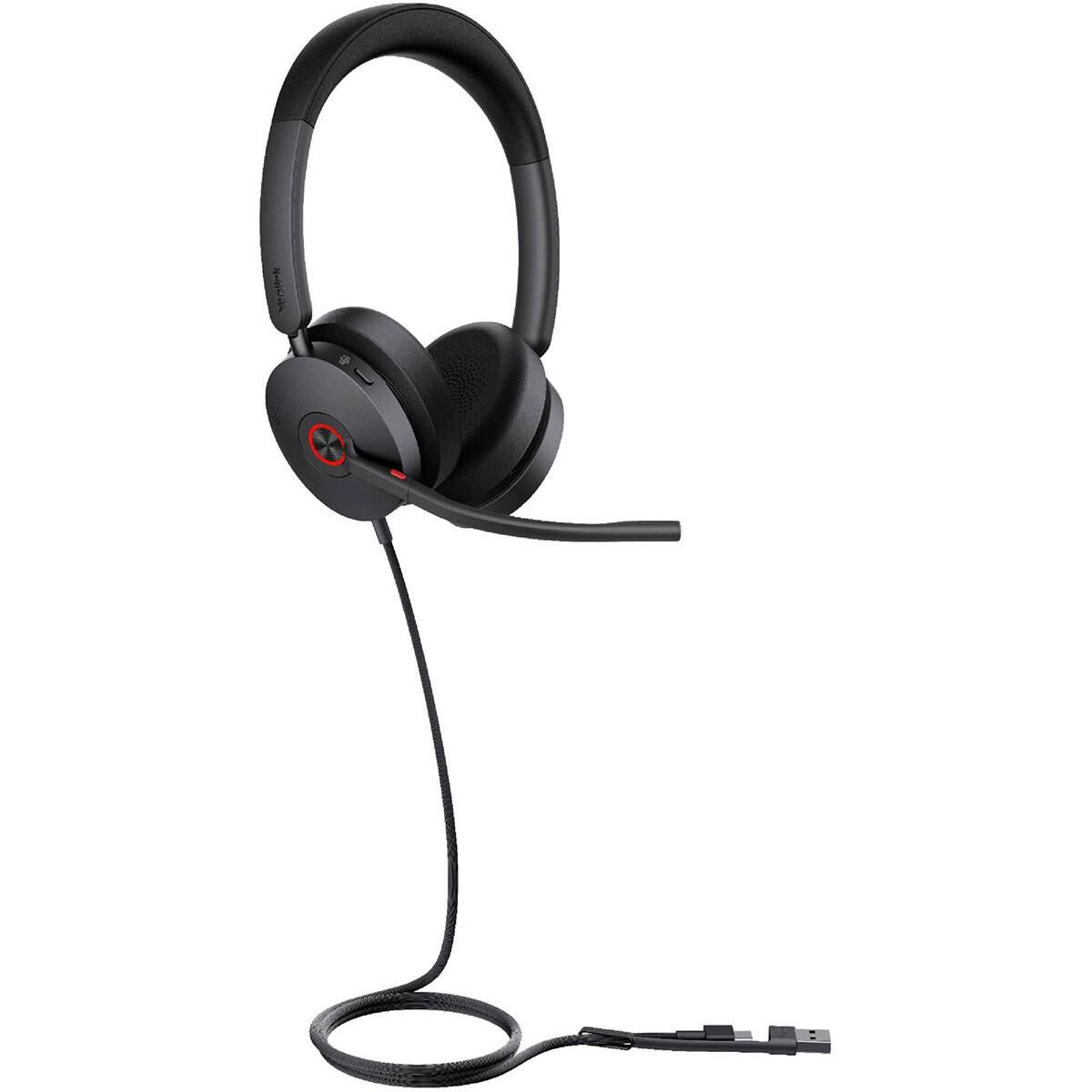 Front. Yealink - Yealink UH48 Wired ANC Closed-Back On-Ear Stereo Headset, UC.