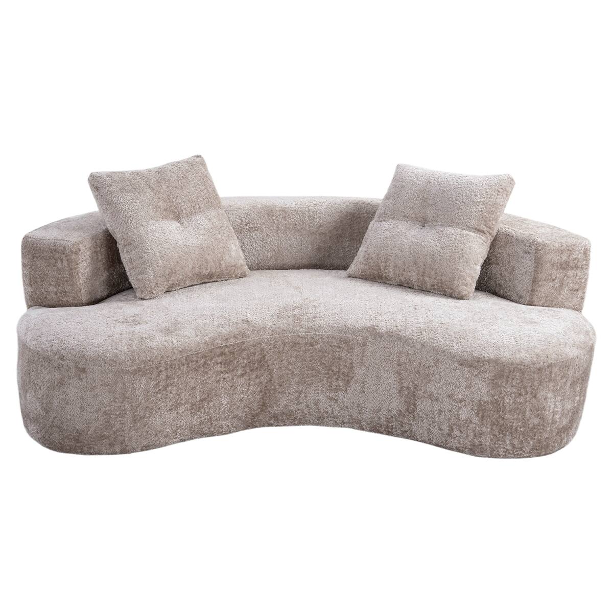 Ropilly 3 Seater Floor Sofa, Boneless Couch with Pillows, Sofa in a Box ...