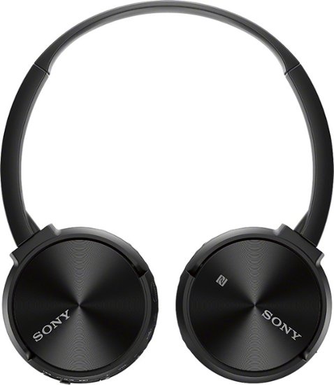Sony - Wireless On-Ear Stereo Headphones - Black - Front Zoom