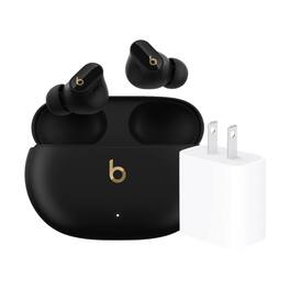 Beats - Studio Buds + True Wireless Noise Cancelling Earbuds + Power Adapter - Black