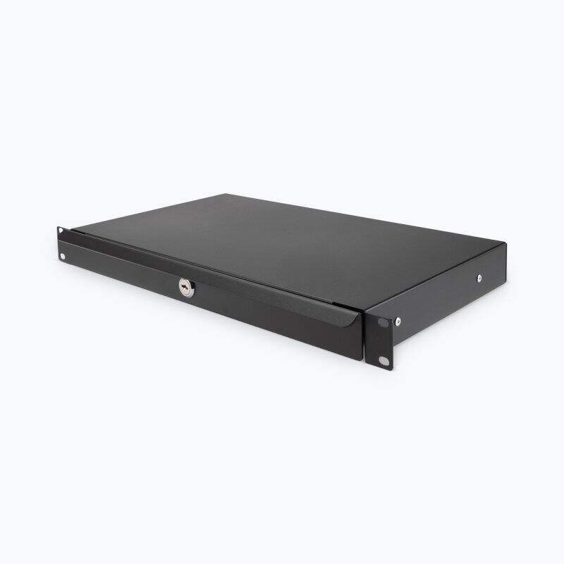 Left. On Stage Stands - On-Stage Locking Rack Drawer, 1U (RDL1000) - Black.