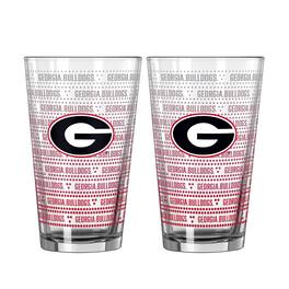 Logo Brands - Georgia Bulldogs Two-Pack Chant Fade 16oz. Pint Glass Set - Multicolor