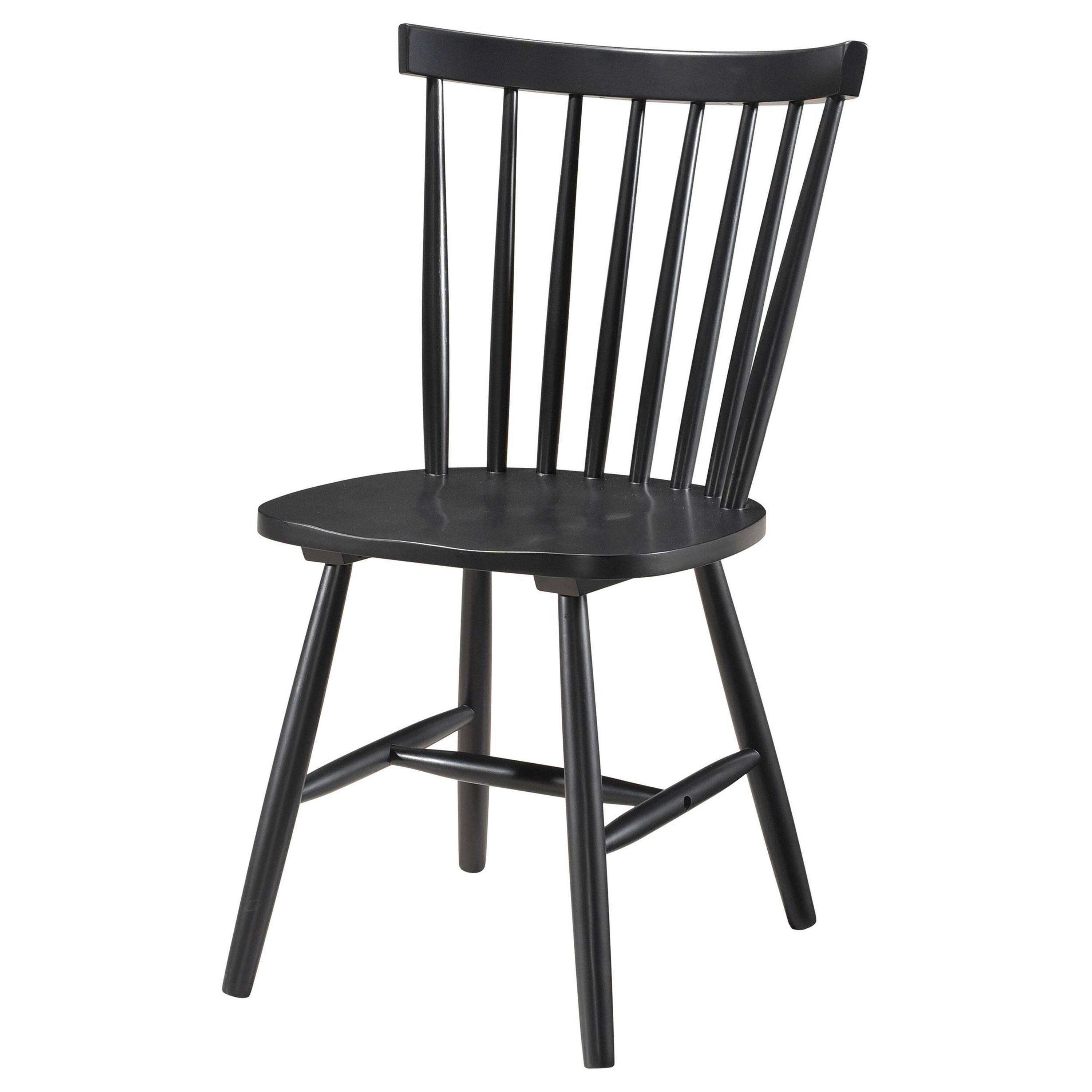Alt View 3. Manhattan Lane - Halie Dining Side Chair Set of 2, Spindle Back, Black Asian Hardwood - Black.