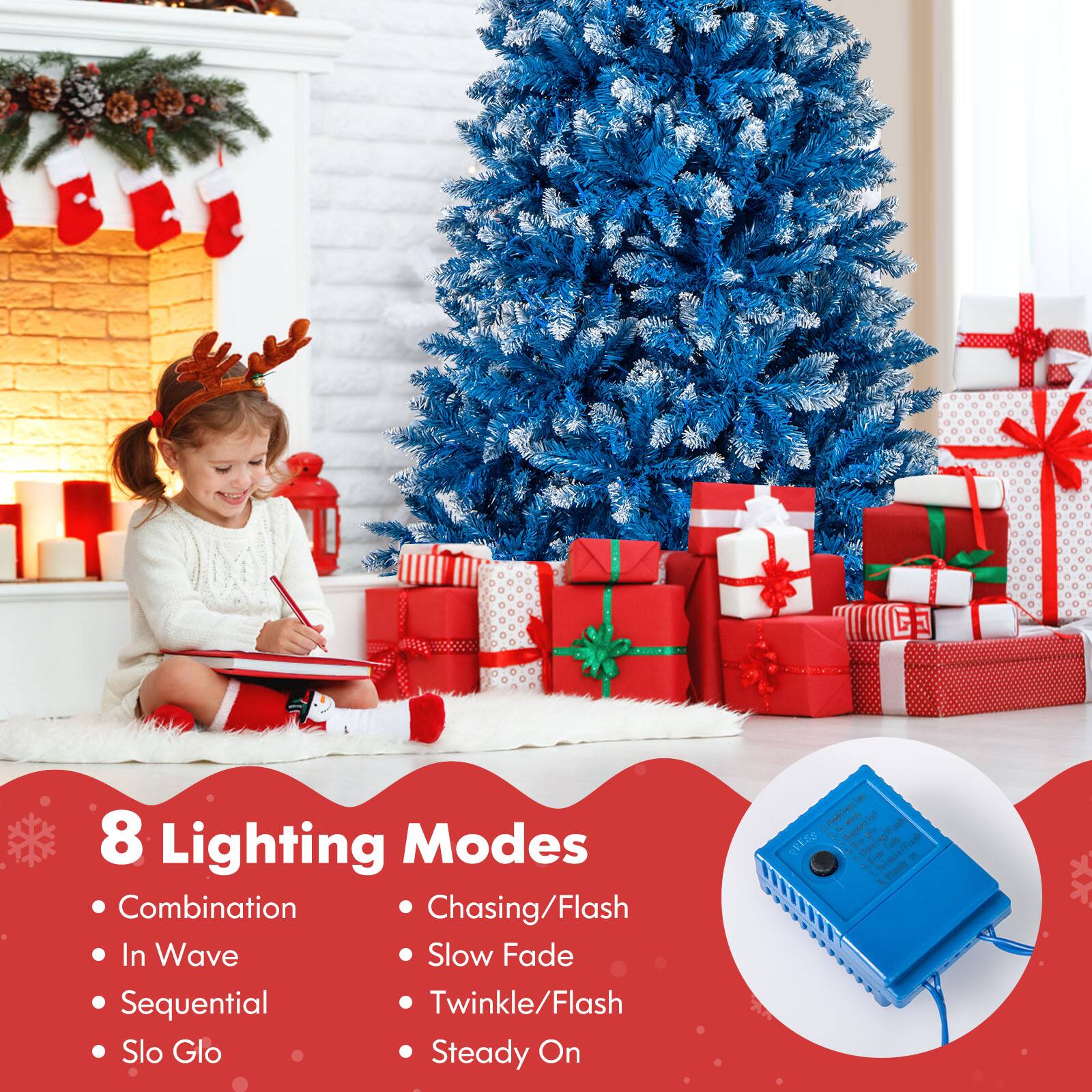 8 Lighting Modes

- Combination
- In Wave
- Sequential
- Slo Glo
- Chasing/Flash
- Slow Fade
- Twinkle/Flash
- Steady On