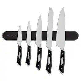 Scanpan - Classic 6-Piece Knife Set With Magnet Bar - Black