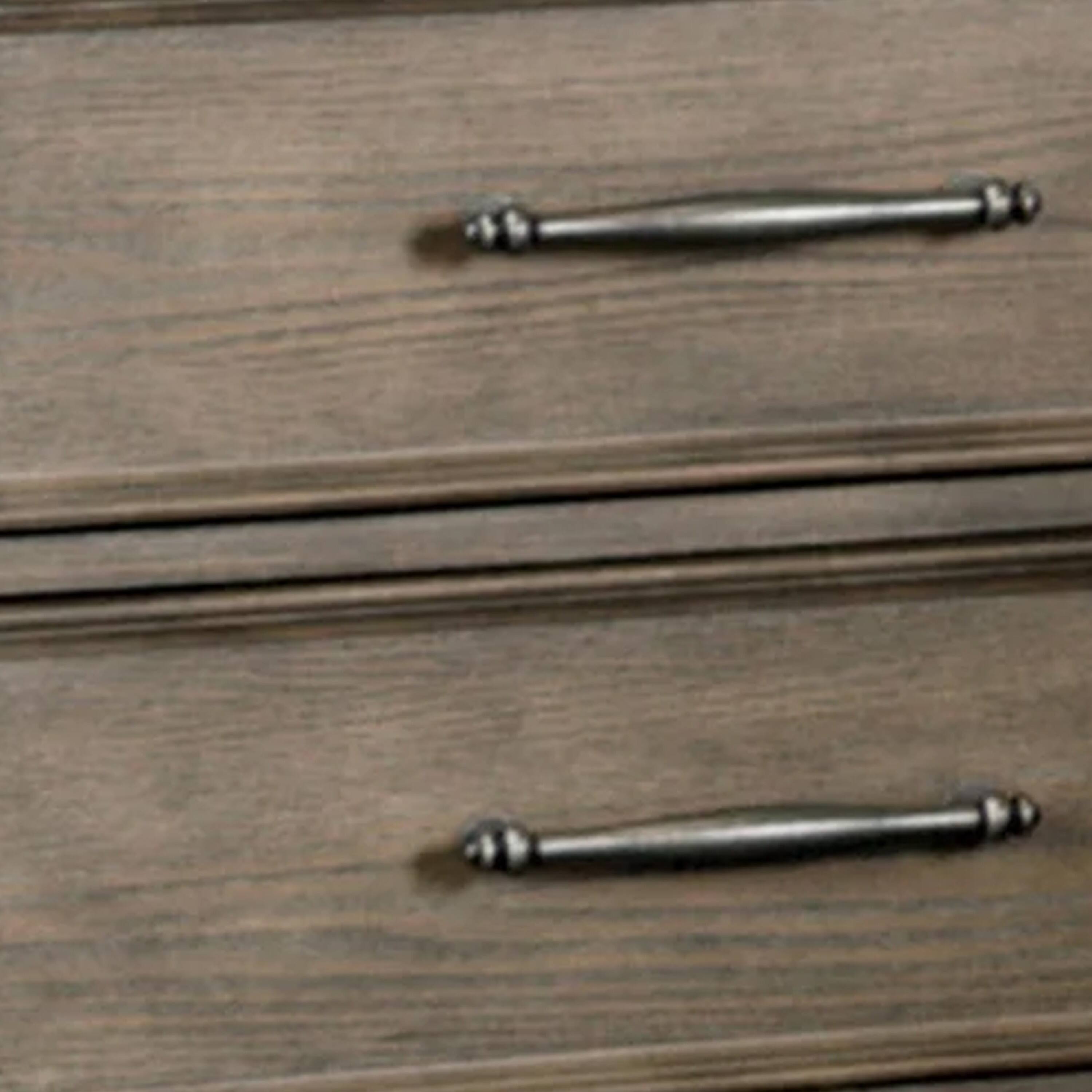 Alt View 2. Manhattan Lane - Zea Nightstand for Bedroom, 3 Drawers - Aged Oak Brown.